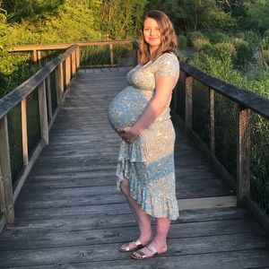 Beeuniq Maternity Floral Tiered Dress